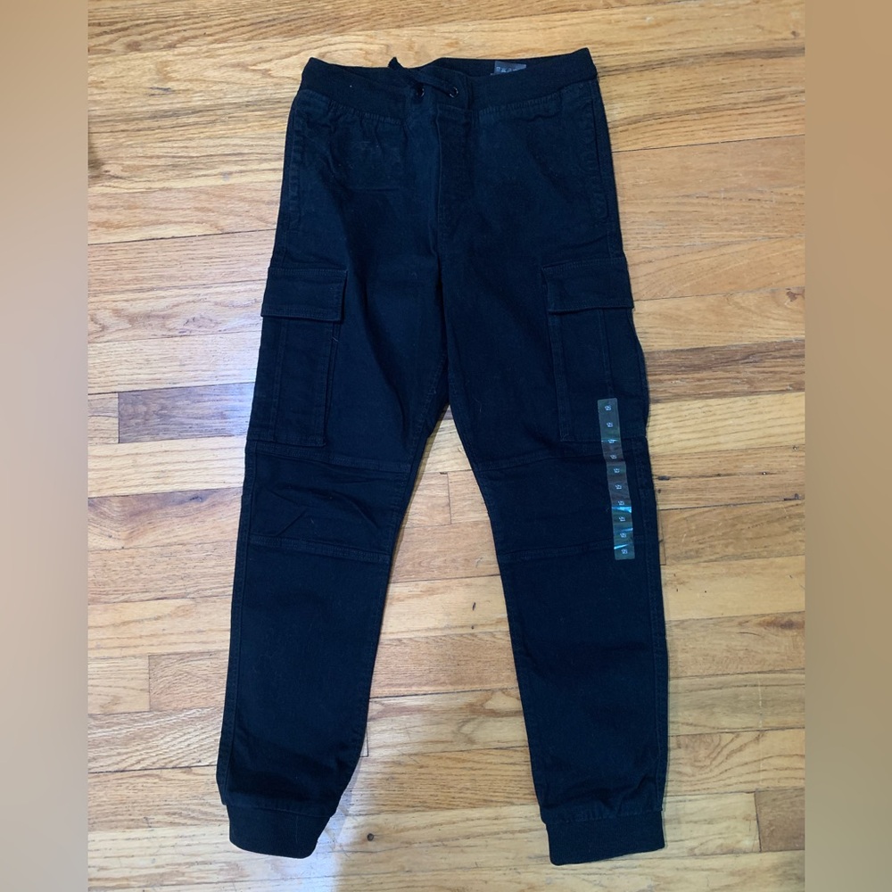 Boys H&M black cargo pants size 14 new